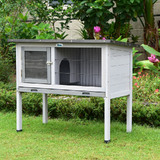 PawHub Small Wooden Chicken Hutch Guinea Pig Cage Rabbit Hutch with Tray