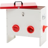 6 Ports Galvanised Steeel Automatic Poultry Chicken Feeder 23kg Lockable Lid