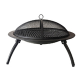 Fire Pit Charcoal BBQ Outdoor Fireplace Portable Patio Garden firepit 30in