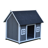 PawHub Wooden Pet Dog Kennel Timber Awning House Cabin Log Box
