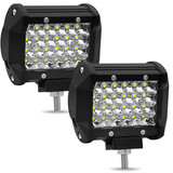 2X 72W 4" Led Combo Work Light Bar Spotlight Off-Road Driving Fog Lamp Truck