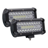 2X 7Inch  Led Work Light Bar Spot Flood Work Driving Lights Off Road 4Wd