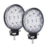 2X 4 Inch 42W 4200Lm Round Led Work Light Bar Spot Lamp Headlight For Jeep Suv