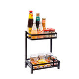 2 Tier Kitchen Spice Rack Storage Organizer Seasoning Bottle Stand Shelf Holder