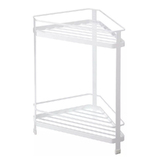 2 Tier Kitchen Bathroom Shelf Metal Shelving Spice Rack Storage Corner Organizer