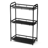 3 Tier Kitchen Bathroom Shelf Metal Shelving Spice Rack Storage Organizer