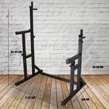 Home Gym Fitness Adjustable Squat Rack With Dip Bars And Multi Position Spotter