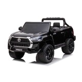 Licensed Toyota Hilux Kids Ride On Car 12V with 2.4G Remote Leather Seat EVA Wheels Black