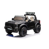 Licensed FORD SUPER DUTY Kids Ride On Car 12V Ute 2.4G Remote Leather Seat EVA Wheels Black