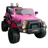 Jeep Style Electric Ride On Car 12V 2 Seats 2.4G Remote Control Pink