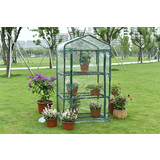 3 TIERS Flower Greenhouse Garden Shed Complete With Frame and Cover Green House 