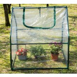 Greenhouse Flower Garden Shed With Frame and PVC Cover Green House 78x78x84cm
