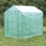 Walk In Greenhouse Garden Shed Tunnel Plant Storage Flower Shelf PE Cover