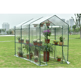 Walk In Greenhouse Garden Shed Tunnel Plant Storage Cover Green House Flower Shelf