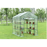 Walk In Greenhouse Garden Shed Flower Shelf Plant Storage Cover Green House 
