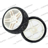 Hsp Parts 02185 Wheel + Rim Pair For 1/10 Rc Car White