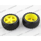 Hsp 1/10 Rc Nitro Car Buggy Rear Wheel Yellow X 2 Part 06026