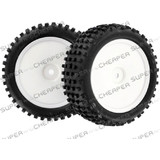 Front Wheel Tyre And White Rim For 1/10 Off Road Rc Buggy Part 06028
