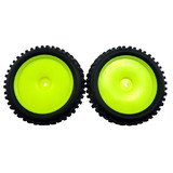 Front Wheel Tyre And Yellow Rim For 1/10 Off Road Rc Buggy Part 06028