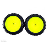 Hsp Parts 06029 Rear Yellow Wheels Complete For 1/10 Off Road Rc Buggy  