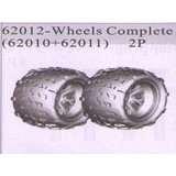 Hsp Rc Car 1/8  Truck Wheel Complete 62010 +62011 Part 62012 Black Rim
