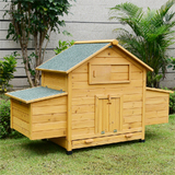 PawHub Extra Large Wooden Chicken Coop Rabbit Hutch Hatch Box Twin Nesting Box