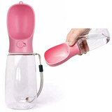 550ML Dog Cat Water Bottle Drinking Cup Feeder Portable Pet Travel Bottle Pink