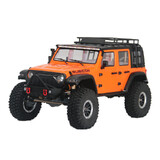 Rc Car Hobby Jeep Rubicon Wrangler 5CH 2.4Ghz 1/10 4WD Pro Rock Crawler Orange