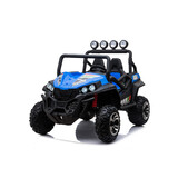 Golf Cart Style Electric Kids Ride On Car 24V Battery 2 Seats 2.4G Remote Blue