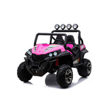 Golf Cart Style Electric Kids Ride On Car 24V Battery 2 Seats 2.4G Remote Pink