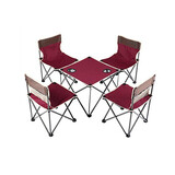 Portable Folding Outdoor Camping Picnic Bbq Table And 5Pcs Chairs Table Set
