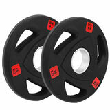 2 x 15KG Olympic Weight Plates Fitness Lifting Bumper Barbell Dumbbell 