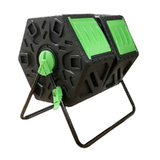 120L Home Garden Roling Fertilizer Composter Kitchen Twin Compost Bin Waste Tumbler 