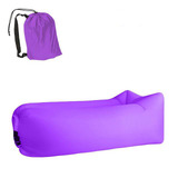 Purple Air Beach Bed Sleeping Bag Lazy Chair Lounge Beach Sofa Bed Inflatable Camping