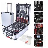 499PC Tool Kits Household Tools Kit Box Trolley Carry Toolbox Storage Set