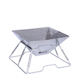 Fire Pit Charcoal BBQ Grill Camping Cooking Outdoor Portable Stainless Steel Stove