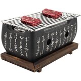 Charcoal BBQ Grill Japanese Korean Hibachi BBQ Table Yakitori Barbecue 24cm