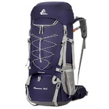75L Waterproof Backpack Hiking Camping Travel Luggage Rucksack Bag Outdoor Blue