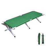 Outdoor Camping Bed Portable Stretcher Bed Foldable Camp Bed Steel Frame 4WD