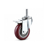 1 x 3" Heavy Duty Threaded Stem Brake Castor Caster Wheel