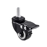 1PCS 3" Inch M10 x 25 Threaded Stem Brake Castor Wheel Heavy Duty
