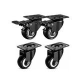 4 PCS 2" Inch Swivel Brake Castor Wheel Heavy Duty Caster Plate Mount 