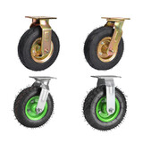 6 8 10 Inch Castor Caster Wheels Set Pneumatic Tyres Trolley Cart Wheelbarrow Wheel