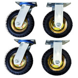 6 Inch Castor Caster Wheels Pneumatic Tyres Trolley Cart Wheelbarrow Wheel