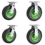 10 Inch Castor Caster Wheels Pneumatic Tyres Trolley Cart Wheelbarrow Wheel