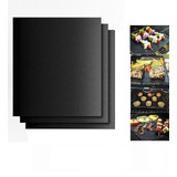 3pcs BBQ Grill Mat Reusable Bake Sheet Resistant Teflon Meat Barbecue Non-Stick Party