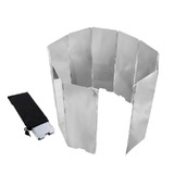 Camping Cooking Camp Fire Wind Shield Fence Foldable Design Metal Silver