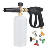 High Pressure Car Washer Jet Foam Cannon Bottle Short Wand Lance 5PCS Nozzle Set