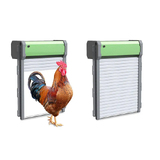Solar Powered Automatic Light Sensing Chicken Door For Coop Hutch 