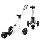 Aluminium Golf Bag Trolley Push Cart Folding Scorecard With Phone Holder